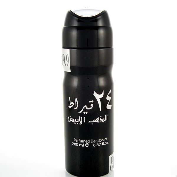 สเปรย์​ปรับอากาศ​ 24 Carat White Gold Deodorant By Lattafa 200 ML Body Spray