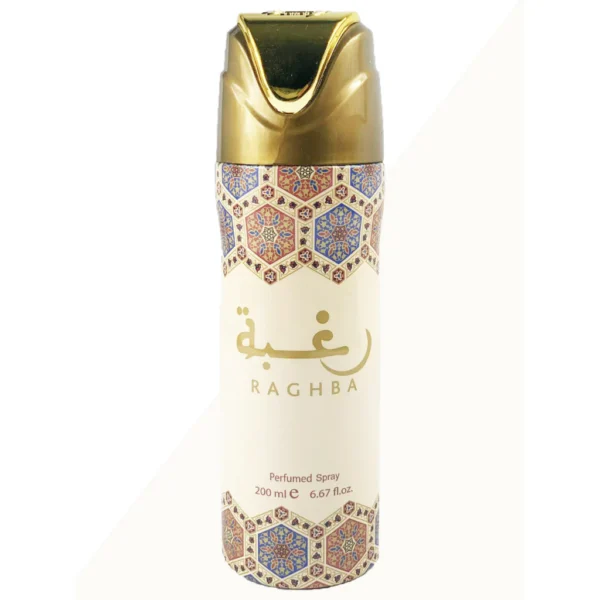 สเปรย์​ปรับอากาศ​ Raghba Deodorant By Lattafa 200 ML Body Spray